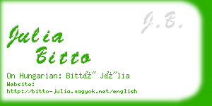 julia bitto business card